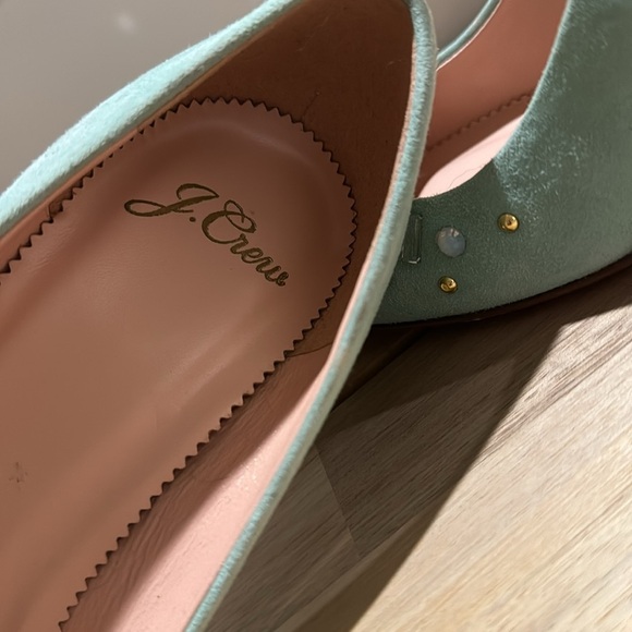 Mint embellished studded  J Crew pumps size 6 - Picture 2 of 10